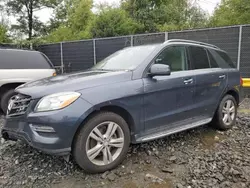 Salvage cars for sale from Copart Waldorf, MD: 2013 Mercedes-Benz ML 350