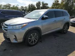 Toyota Highlander salvage cars for sale: 2019 Toyota Highlander SE