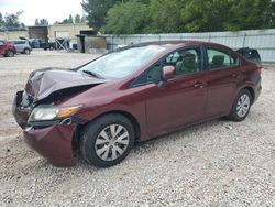 Salvage cars for sale at Knightdale, NC auction: 2012 Honda Civic LX