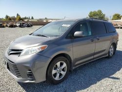 Salvage cars for sale at Mentone, CA auction: 2018 Toyota Sienna LE