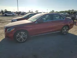 Salvage cars for sale at Indianapolis, IN auction: 2016 Mercedes-Benz C 300 4matic