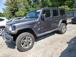 Salvage SUVs for sale at auction: 2018 Jeep Wrangler Unlimited Sahara