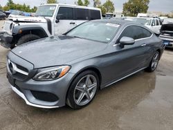 Salvage cars for sale at Bridgeton, MO auction: 2017 Mercedes-Benz C 300 4matic