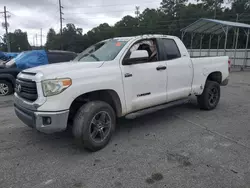 Salvage cars for sale at Savannah, GA auction: 2015 Toyota Tundra Double Cab SR