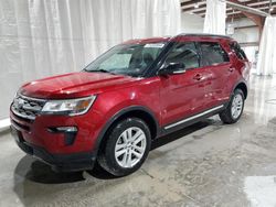 Salvage cars for sale at Leroy, NY auction: 2018 Ford Explorer XLT