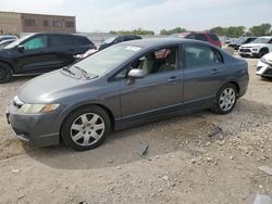 Salvage cars for sale at Kansas City, KS auction: 2009 Honda Civic LX