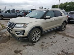 Salvage cars for sale at Oklahoma City, OK auction: 2017 Ford Explorer Limited