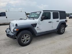 Jeep salvage cars for sale: 2020 Jeep Wrangler Unlimited Sport