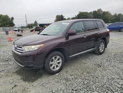 Salvage cars for sale at Mebane, NC auction: 2013 Toyota Highlander Base