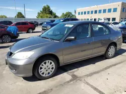 Honda salvage cars for sale: 2005 Honda Civic LX