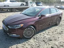 Salvage cars for sale at Waldorf, MD auction: 2017 Ford Fusion Titanium HEV