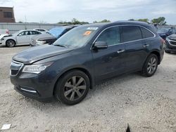 Salvage cars for sale at Kansas City, KS auction: 2015 Acura MDX Advance