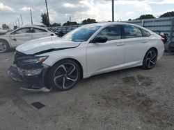 Honda salvage cars for sale: 2021 Honda Accord Sport