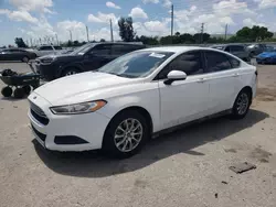 Salvage cars for sale at Miami, FL auction: 2015 Ford Fusion S