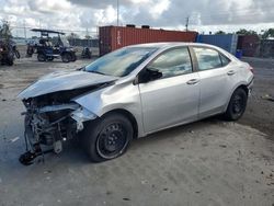 Toyota Corolla l salvage cars for sale: 2017 Toyota Corolla L