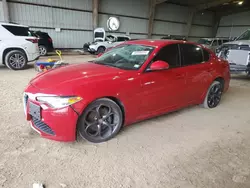 Salvage cars for sale at Houston, TX auction: 2018 Alfa Romeo Giulia TI Q4