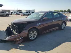 Salvage cars for sale at Grand Prairie, TX auction: 2016 KIA Optima LX