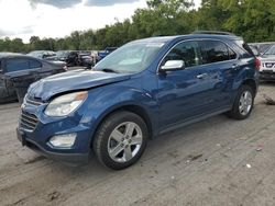 Salvage cars for sale at Ellwood City, PA auction: 2016 Chevrolet Equinox LT