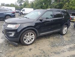 Salvage cars for sale at Waldorf, MD auction: 2017 Ford Explorer XLT