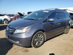 Salvage cars for sale at Brighton, CO auction: 2015 Honda Odyssey Touring