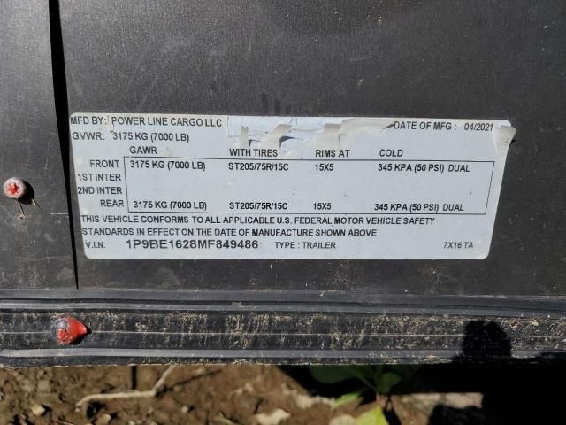 2021 Cargo 2021 Power Line Cargo 14FT Enclosed Trailer