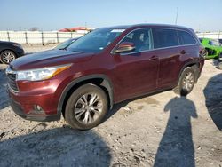 Salvage cars for sale at Cahokia Heights, IL auction: 2015 Toyota Highlander XLE