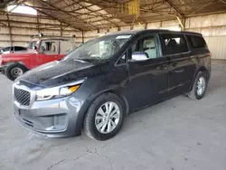 KIA salvage cars for sale: 2017 KIA Sedona LX