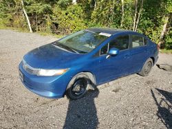 Honda salvage cars for sale: 2012 Honda Civic LX