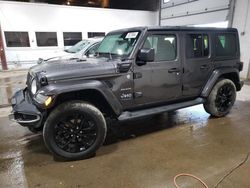 Salvage vehicles for parts for sale at auction: 2022 Jeep Wrangler Unlimited Sahara 4XE