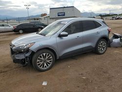 Salvage cars for sale at Colorado Springs, CO auction: 2022 Ford Escape Titanium