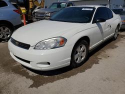 Chevrolet Montecarlo salvage cars for sale: 2007 Chevrolet Monte Carlo LS