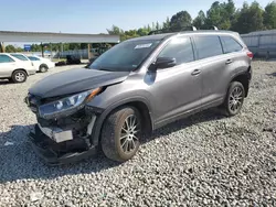 Salvage cars for sale at Memphis, TN auction: 2018 Toyota Highlander SE