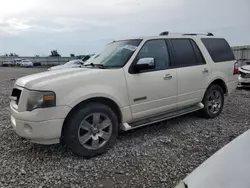 Salvage cars for sale at Earlington, KY auction: 2007 Ford Expedition Limited