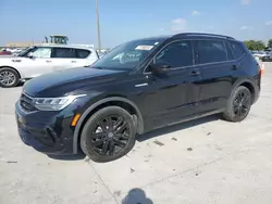 Salvage cars for sale at Grand Prairie, TX auction: 2022 Volkswagen Tiguan SE R-LINE Black