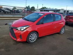 Toyota Yaris salvage cars for sale: 2016 Toyota Yaris L