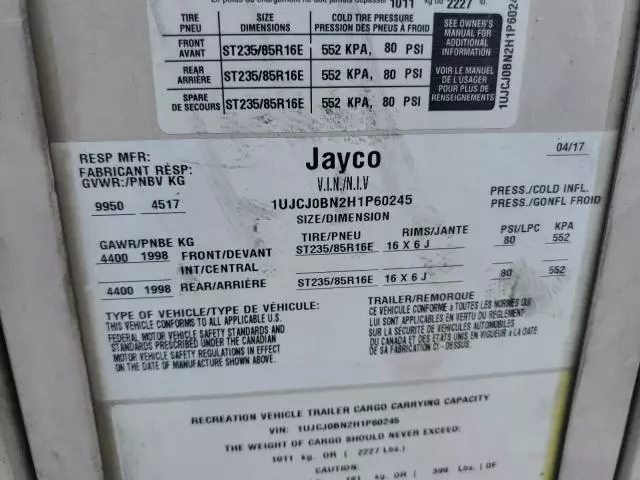 2017 Jayco Eagle