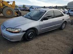 Salvage cars for sale at San Martin, CA auction: 2002 Honda Accord Value