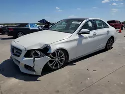 Salvage cars for sale at Grand Prairie, TX auction: 2017 Mercedes-Benz C300