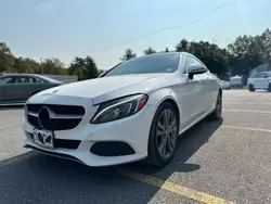 Salvage cars for sale at North Billerica, MA auction: 2018 Mercedes-Benz C 300 4matic