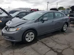 Salvage cars for sale at Chicago Heights, IL auction: 2013 Honda Civic LX