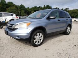 Salvage cars for sale at Mendon, MA auction: 2011 Honda CR-V SE