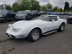 Salvage cars for sale from Copart Portland, OR: 1978 Chevrolet Corvette