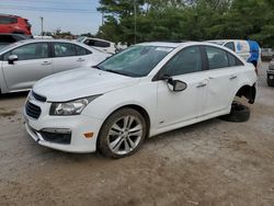 Salvage cars for sale at Lexington, KY auction: 2015 Chevrolet Cruze LTZ