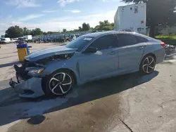 Salvage cars for sale at Orlando, FL auction: 2021 Honda Accord Sport