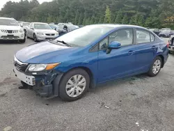 Honda salvage cars for sale: 2012 Honda Civic LX