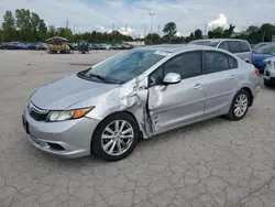 Honda salvage cars for sale: 2012 Honda Civic EX