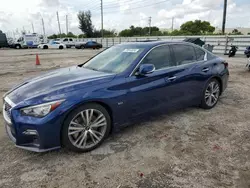 Salvage cars for sale at Miami, FL auction: 2019 Infiniti Q50 Luxe