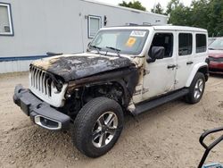 Salvage cars for sale at Lyman, ME auction: 2021 Jeep Wrangler Unlimited Sahara