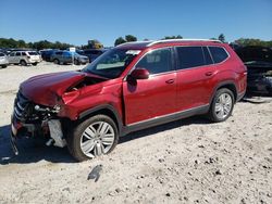 Salvage cars for sale at West Warren, MA auction: 2019 Volkswagen Atlas SEL Premium