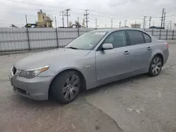 Salvage cars for sale at Sun Valley, CA auction: 2007 BMW 530 I